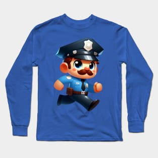 Cute Policeman Long Sleeve T-Shirt